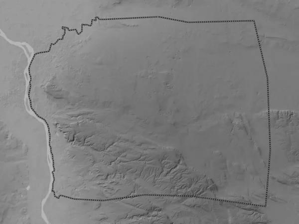 Qahirah Governorate Egypt Grayscale Elevation Map Lakes Rivers — Stock Photo, Image