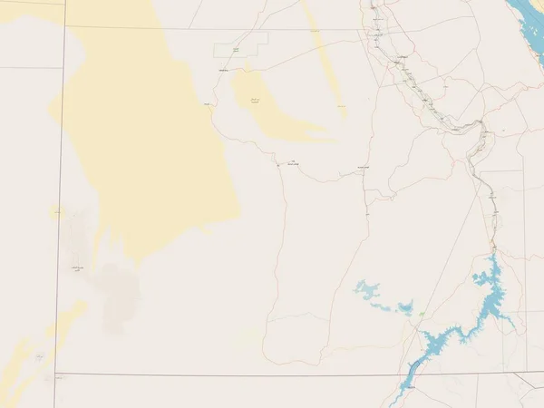 Wadi Jadid Gubernator Egiptu Otwarta Mapa Ulic — Zdjęcie stockowe