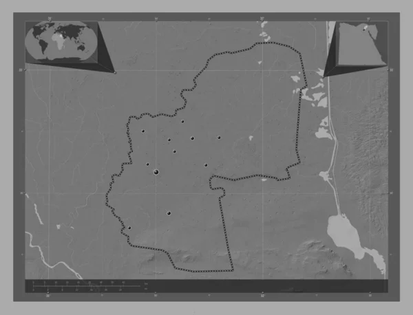 Шаркія Правитель Єгипту Білевелівська Карта Висот Озерами Річками Розташування Великих — стокове фото