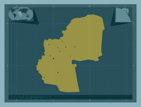 Ash Sharqiyah Governadoria Egito Forma Cor Sólida Locais Das Principais — Fotografia de Stock