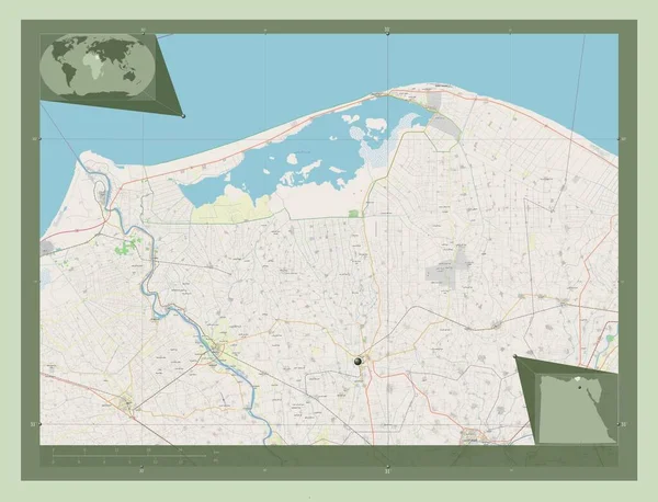 Kafr Ash Shaykh Governatorato Egitto Mappa Stradale Aperta Mappa Della — Foto Stock
