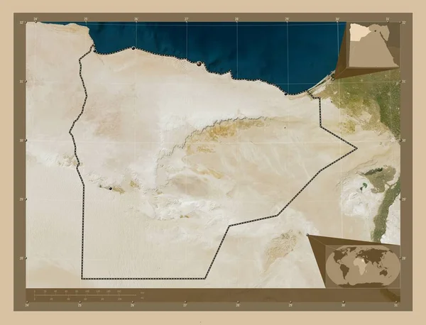 Matrouh Gouverneur Van Egypte Lage Resolutie Satellietkaart Locaties Van Grote — Stockfoto
