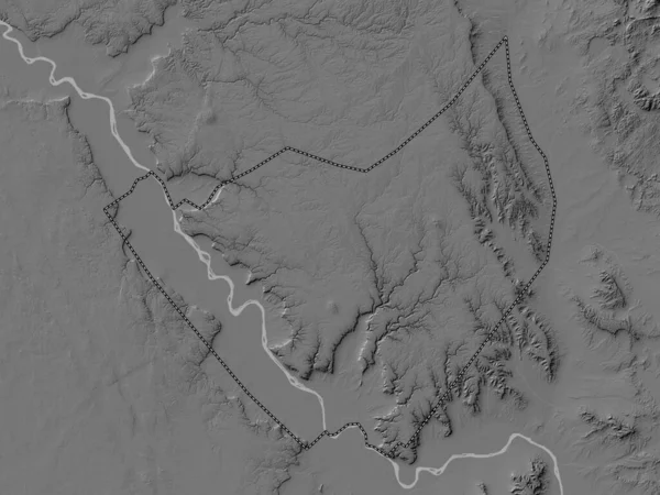 Сухадж Провинция Египет Карта Высот Билевеля Озерами Реками — стоковое фото