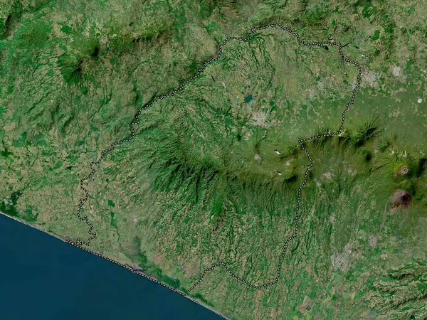Ahuachapan Departementet Salvador Högupplöst Satellitkarta — Stockfoto