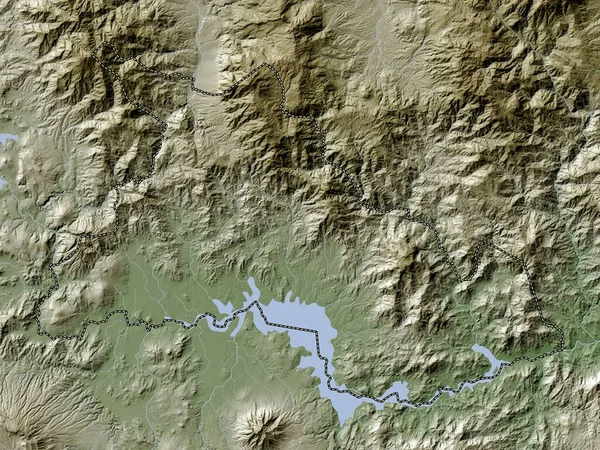 Chalatenango Département Salvador Carte Altitude Colorée Dans Style Wiki Avec — Photo