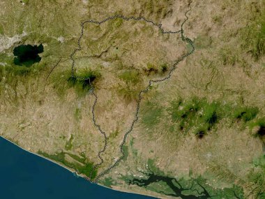 San Vicente, El Salvador Departmanı. Düşük çözünürlüklü uydu haritası