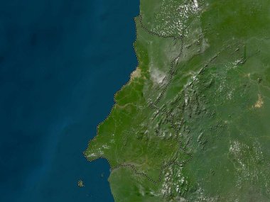 Litoral, Ekvator Ginesi vilayeti. Düşük çözünürlüklü uydu haritası