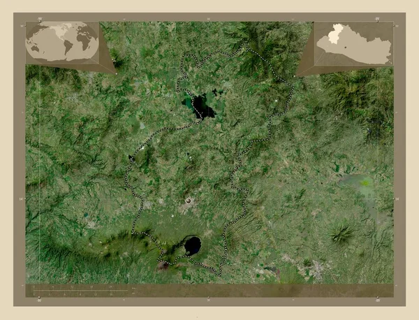 Santa Ana Departamento Salvador Mapa Satélite Alta Resolução Mapa Localização — Fotografia de Stock