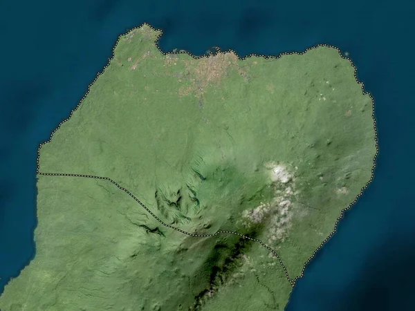 Bioko Norte Provincia Guinea Ecuatorial Mapa Satélite Alta Resolución — Foto de Stock