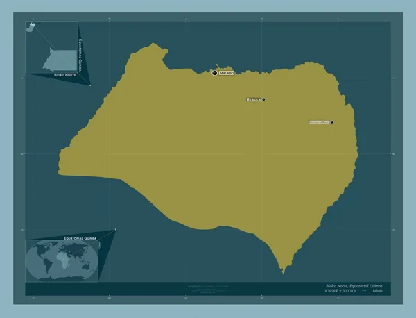 Bioko Norte Provinz Äquatorialguinea Einfarbige Form Orte Und Namen Der — Stockfoto