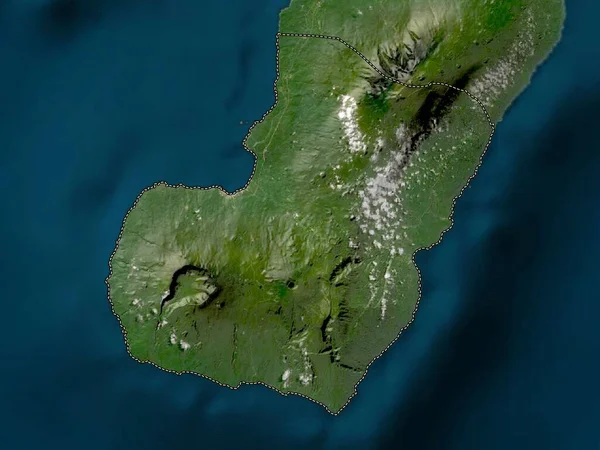 Bioko Sur Província Guiné Equatorial Mapa Satélite Baixa Resolução — Fotografia de Stock