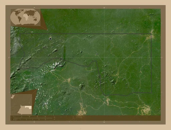 Kie Ntem Provincie Rovníková Guinea Satelitní Mapa Nízkým Rozlišením Umístění — Stock fotografie
