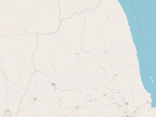Ансеба Регіон Еритреї Відкрита Карта Вулиць — стокове фото