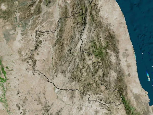 Anseba Regionen Eritrea Högupplöst Satellitkarta — Stockfoto