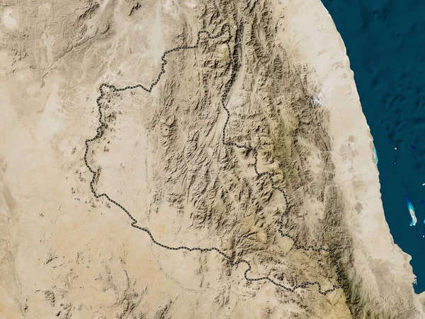 Anseba Regionen Eritrea Lågupplöst Satellitkarta — Stockfoto