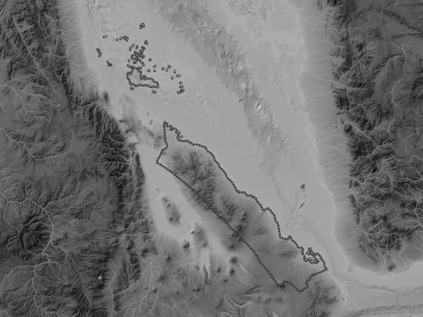 Debubawi Keyih Bahri Регион Эритреи Карта Высот Оттенках Серого Озерами — стоковое фото