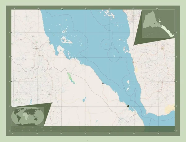 Debubawi Keyih Bahri Regio Van Eritrea Open Plattegrond Locaties Van — Stockfoto