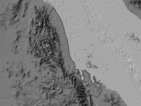 Semenawi Keyih Bahri Región Eritrea Mapa Elevación Bilevel Con Lagos — Foto de Stock