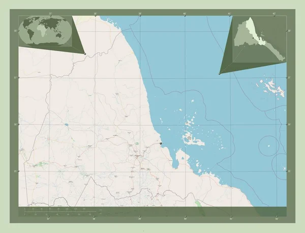 Semenawi Keyih Bahri Region Eritrea Open Street Map Standorte Der — Stockfoto