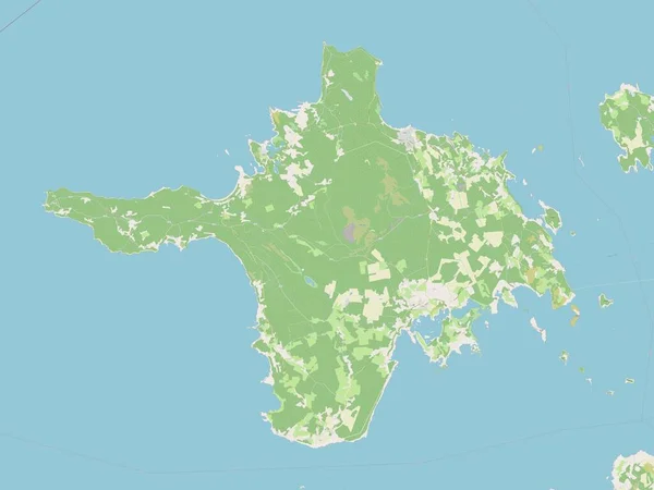 Hiiu Condado Estónia Abrir Mapa Ruas — Fotografia de Stock