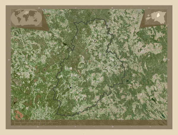 Jarva Contea Estonia Mappa Satellitare Alta Risoluzione Località Delle Principali — Foto Stock