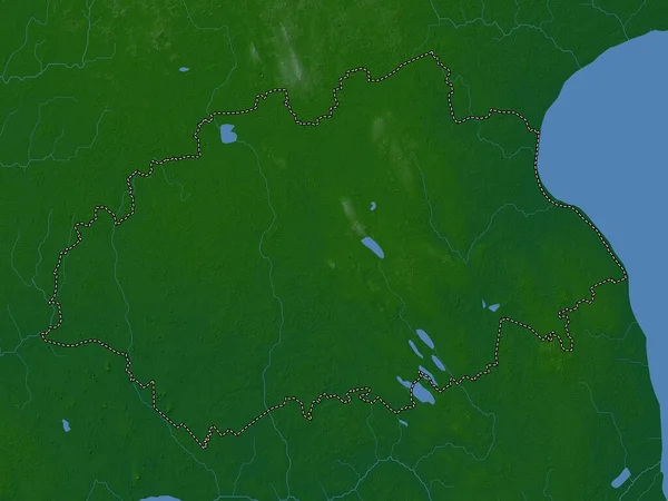 Jogeva Condado Estónia Mapa Elevação Colorido Com Lagos Rios — Fotografia de Stock
