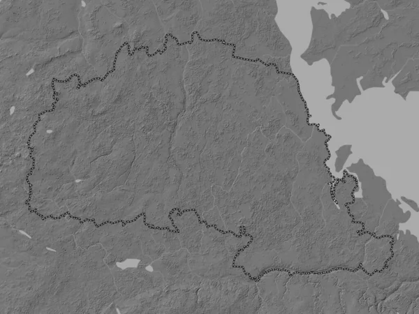 Polva Condado Estonia Mapa Elevación Bilevel Con Lagos Ríos —  Fotos de Stock