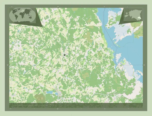 Polva Kreis Estland Open Street Map Eck Zusatzstandortkarten — Stockfoto