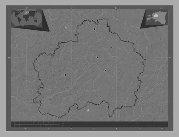 Черногория 2006 Карта Рельефа Билевела Озерами Реками Места Расположения Крупных — стоковое фото