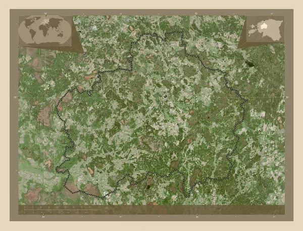 Rapla Επαρχία Της Εσθονίας Υψηλής Ανάλυσης Δορυφορικός Χάρτης Γωνιακοί Χάρτες — Φωτογραφία Αρχείου