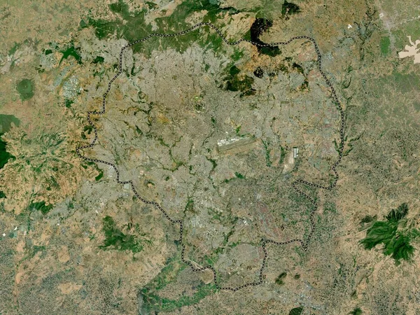 Addis Abeba Staden Etiopien Högupplöst Satellitkarta — Stockfoto