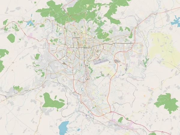Addis Abeba Ciudad Etiopía Mapa Calle Abierto — Foto de Stock