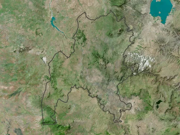 Benshangul Gumaz Delstaten Etiopien Lågupplöst Satellitkarta — Stockfoto