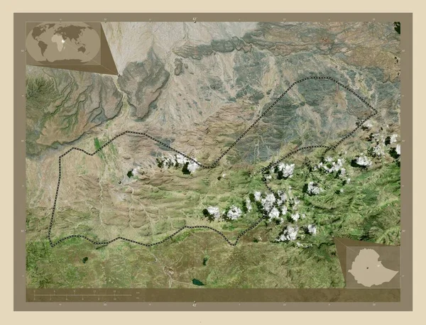 Dire Dawa Cidade Etiópia Mapa Satélite Alta Resolução Mapa Localização — Fotografia de Stock