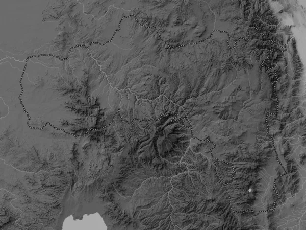 Тіґрей Штат Ефіопія Грайливою Картою Висот Озерами Річками — стокове фото