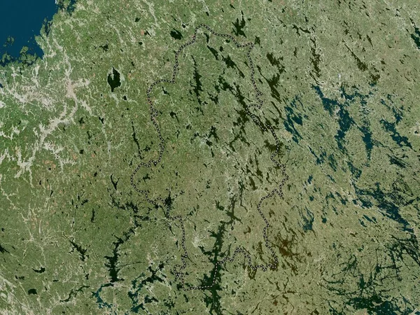 Orta Finlandiya Finlandiya Bölgesi Yüksek Çözünürlüklü Uydu Haritası — Stok fotoğraf