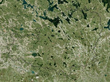 Tavastia Proper, Finlandiya bölgesi. Yüksek çözünürlüklü uydu haritası