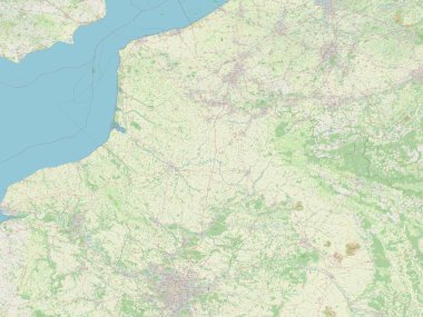 Hauts-de-France, Fransa bölgesi. Açık Sokak Haritası
