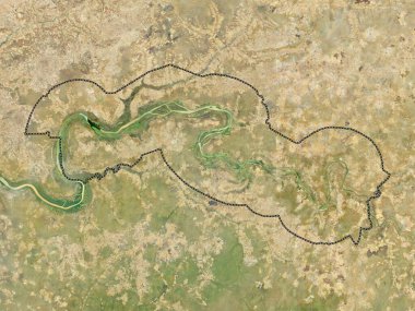 Maccarthy Adası, Gambiya Bölümü. Yüksek çözünürlüklü uydu haritası