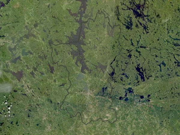 Paijanne Tavastia Finlandiya Bölgesi Düşük Çözünürlüklü Uydu Haritası — Stok fotoğraf