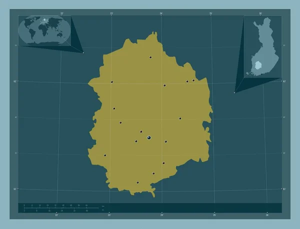 Пирканмаа Область Финляндии Твердая Форма Цвета Места Расположения Крупных Городов — стоковое фото