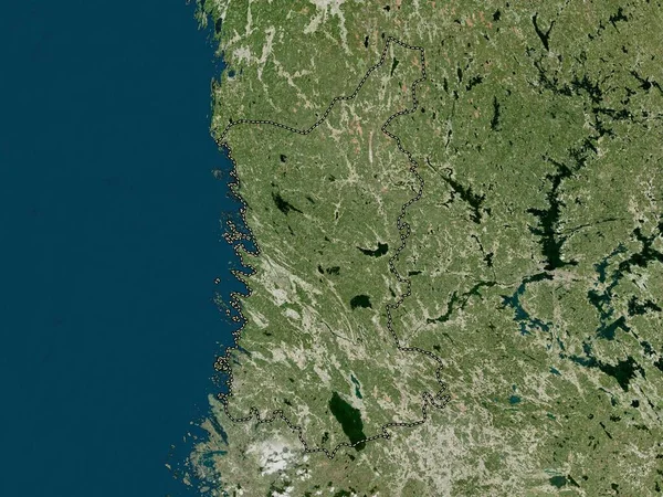Satakunta Regio Van Finland Satellietkaart Met Hoge Resolutie — Stockfoto