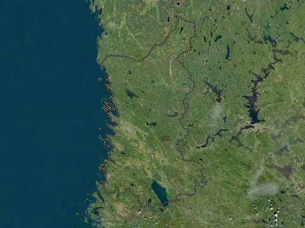 Satakunta Περιφέρεια Φινλανδίας Χάρτης Δορυφόρου Χαμηλής Ανάλυσης — Φωτογραφία Αρχείου
