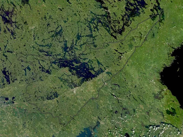 Carélie Sud Région Finlande Carte Satellite Basse Résolution — Photo