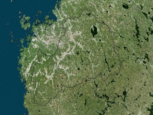 Ostrobótnia Sul Região Finlândia Mapa Satélite Alta Resolução — Fotografia de Stock