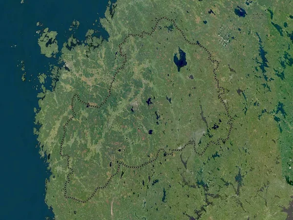 Güney Ostrobothnia Finlandiya Bölgesi Düşük Çözünürlüklü Uydu Haritası — Stok fotoğraf