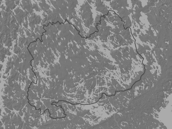 Южная Савония Регион Финляндии Карта Высот Билевеля Озерами Реками — стоковое фото