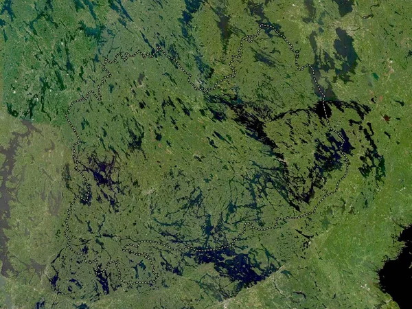 Southern Savonia Região Finlândia Mapa Satélite Baixa Resolução — Fotografia de Stock