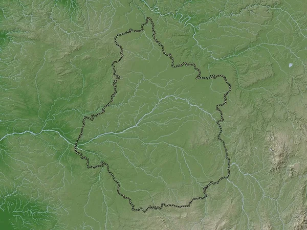 Centro Val Loire Región Francia Mapa Elevación Coloreado Estilo Wiki —  Fotos de Stock