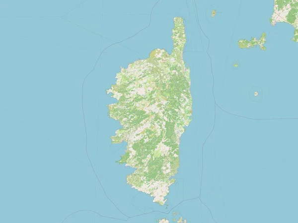 Corse Région France Ouvrir Carte Routière — Photo